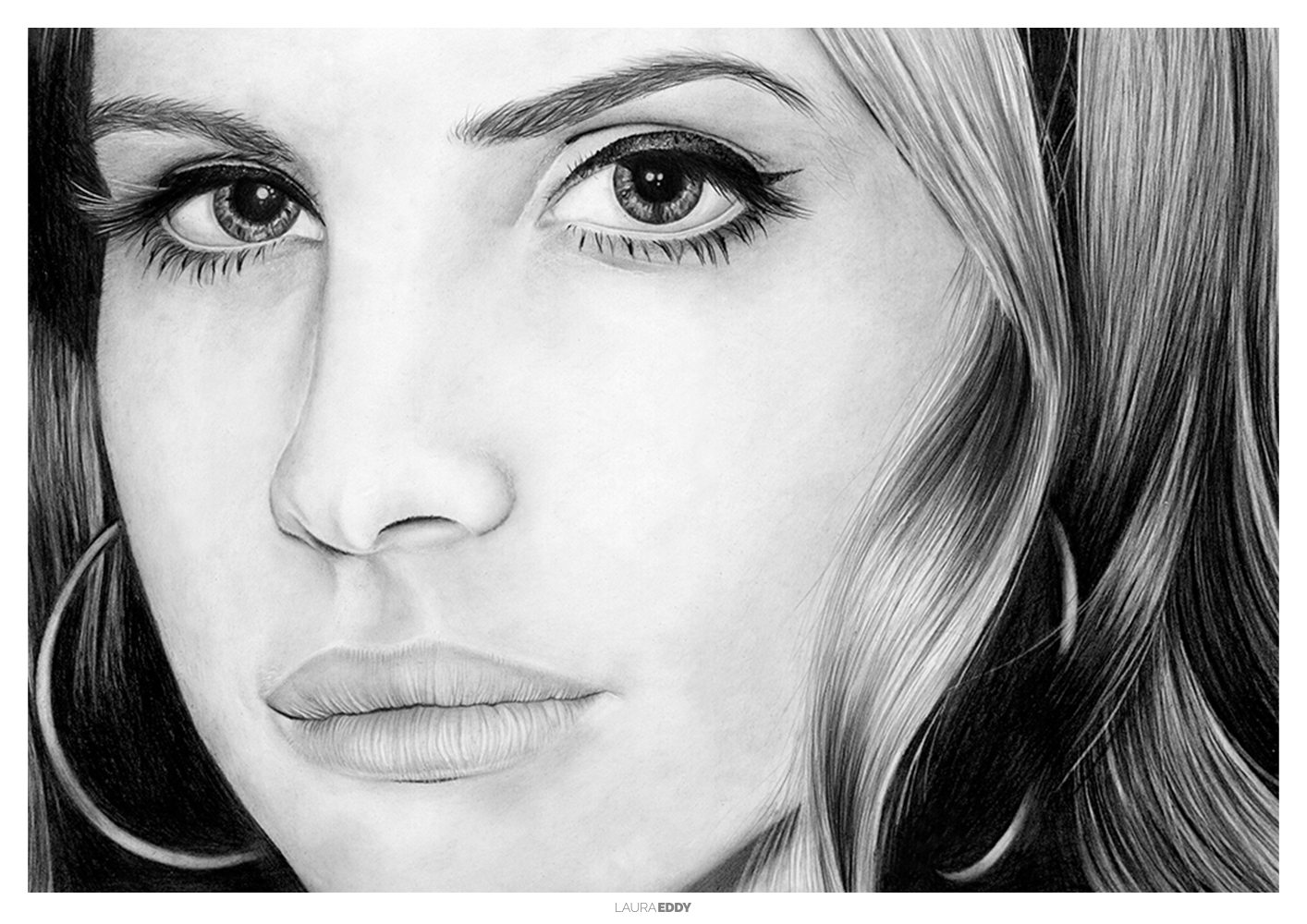 Lana Del Rey Pencil Drawing